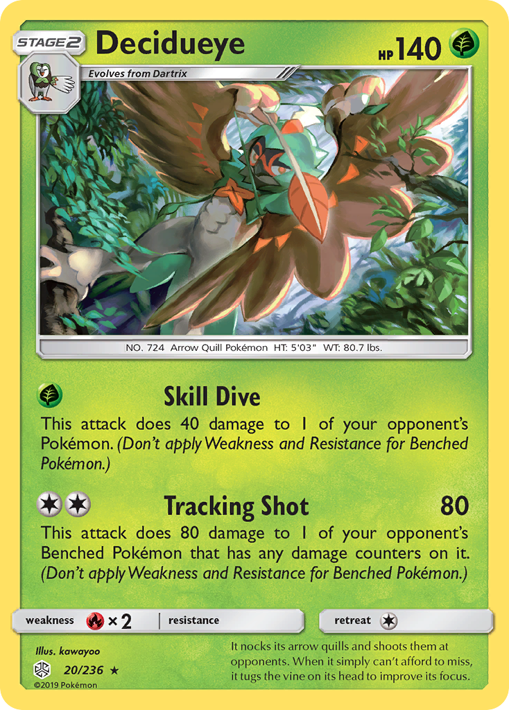 Decidueye (20/236) [Sun & Moon: Cosmic Eclipse] | Enigma On Main