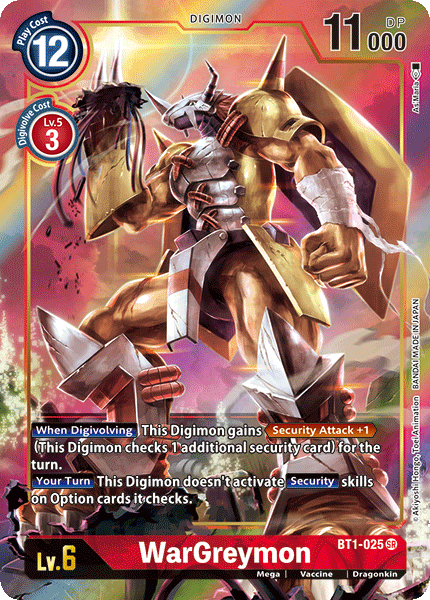 WarGreymon [BT1-025] (Alternate Art) [Release Special Booster Ver.1.0] | Enigma On Main