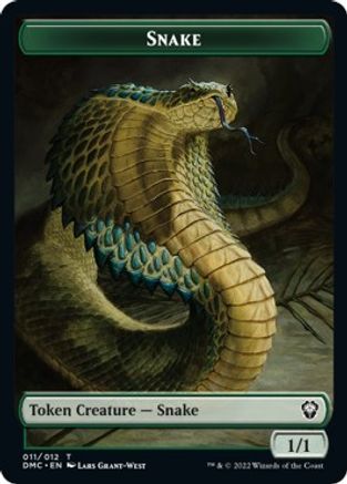 Snake // Hydra Double-sided Token [Dominaria United Commander Tokens] | Enigma On Main