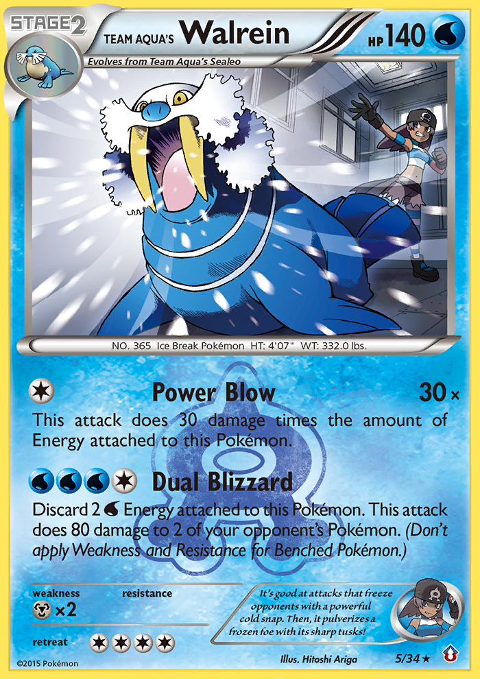 Team Aqua's Walrein (5/34) [XY: Double Crisis] | Enigma On Main