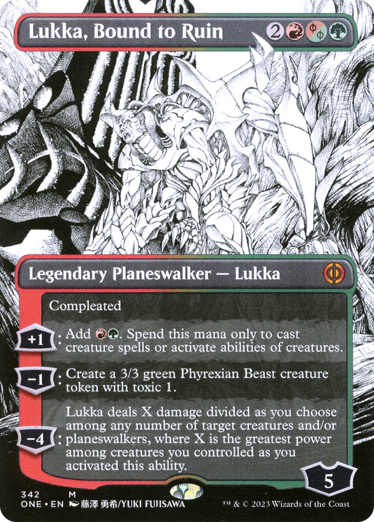 Lukka, Bound to Ruin (Borderless Manga) [Phyrexia: All Will Be One] | Enigma On Main