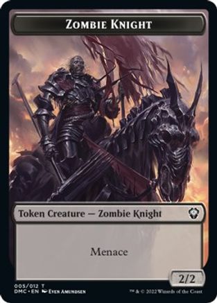 Zombie Knight // Goblin Double-sided Token [Dominaria United Commander Tokens] | Enigma On Main