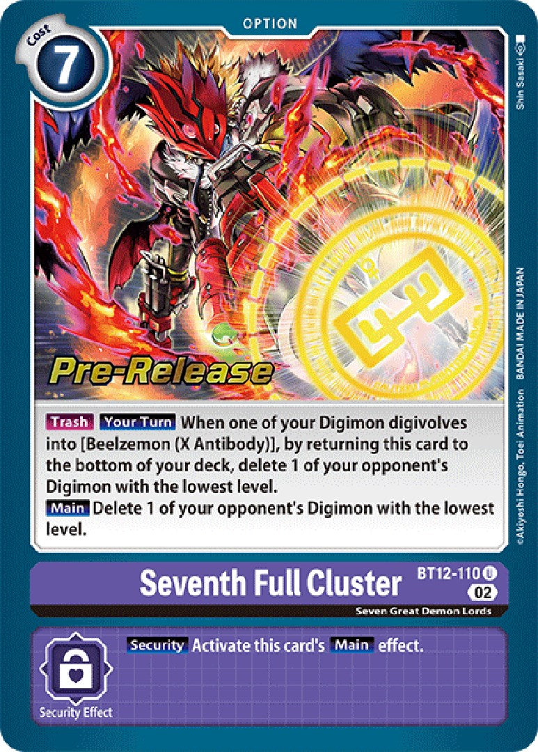 Seventh Full Cluster [BT12-110] [Across Time Pre-Release Cards] | Enigma On Main