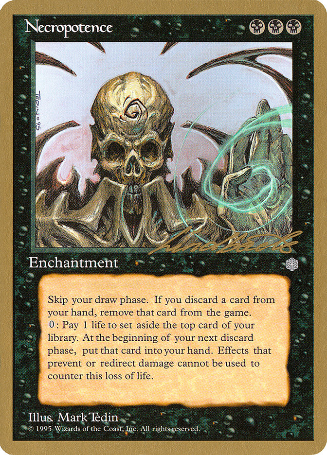 Necropotence (Leon Lindback) [Pro Tour Collector Set] | Enigma On Main