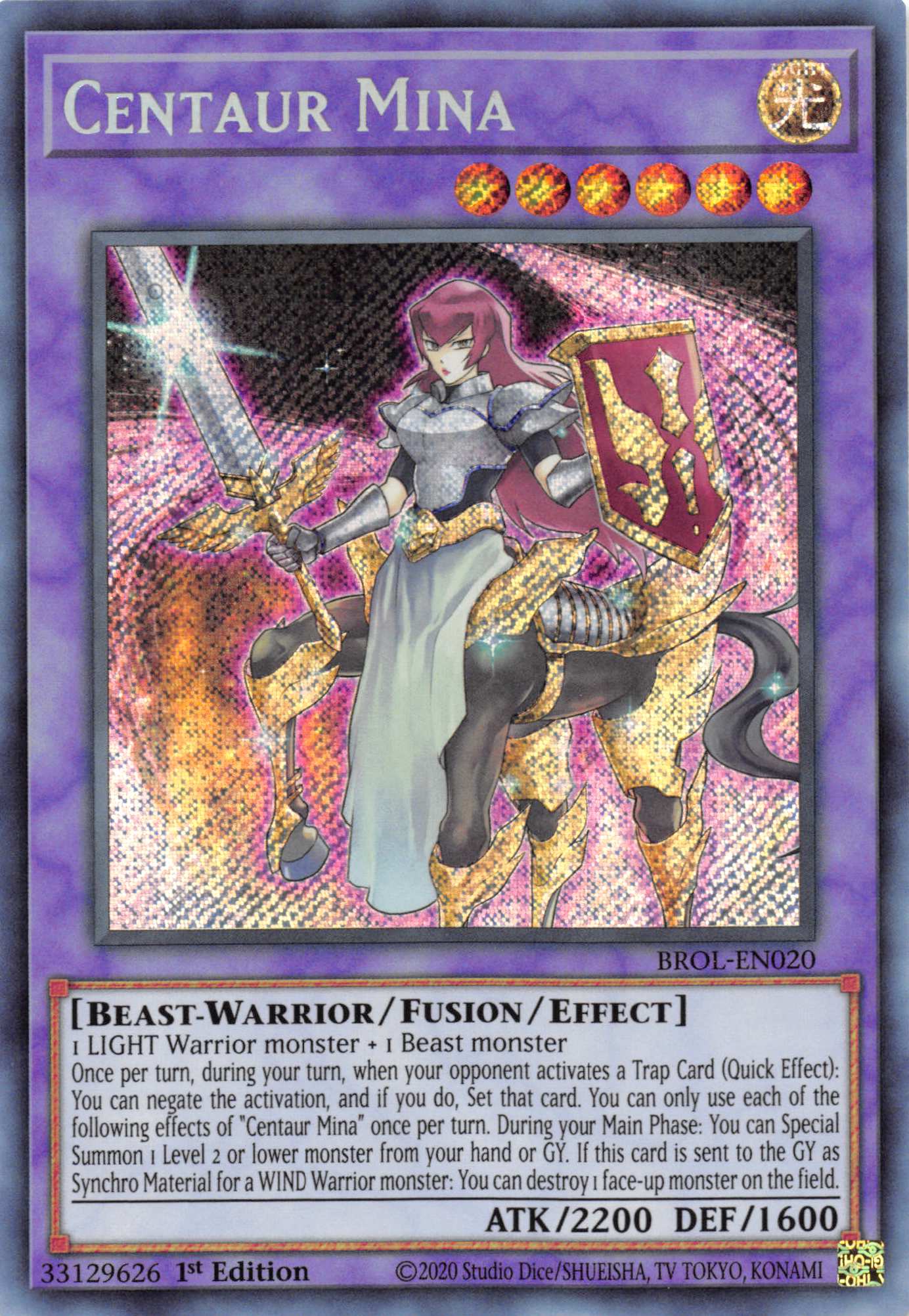 Centaur Mina [BROL-EN020] Secret Rare | Enigma On Main