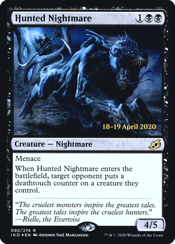 Hunted Nightmare  [Ikoria: Lair of Behemoths Prerelease Promos] | Enigma On Main