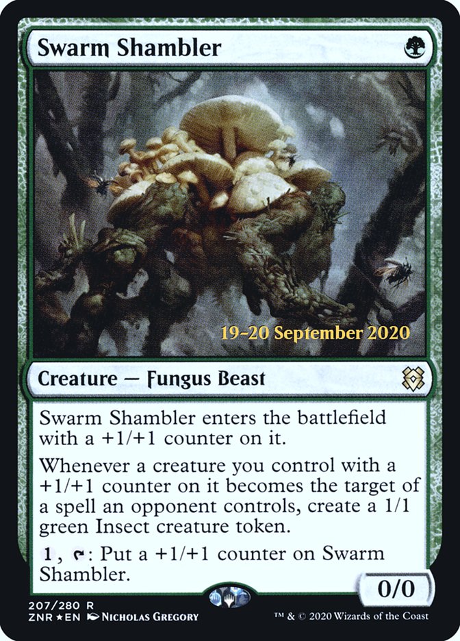 Swarm Shambler  [Zendikar Rising Prerelease Promos] | Enigma On Main