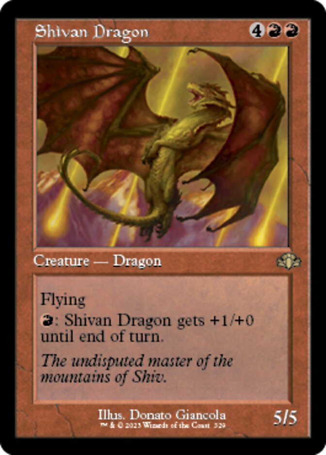 Shivan Dragon (Retro) [Dominaria Remastered] | Enigma On Main