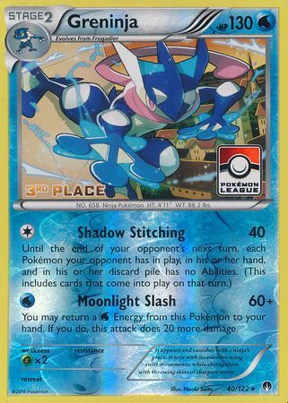 Greninja (40/122) (League Promo 3rd Place) [XY: BREAKpoint] | Enigma On Main