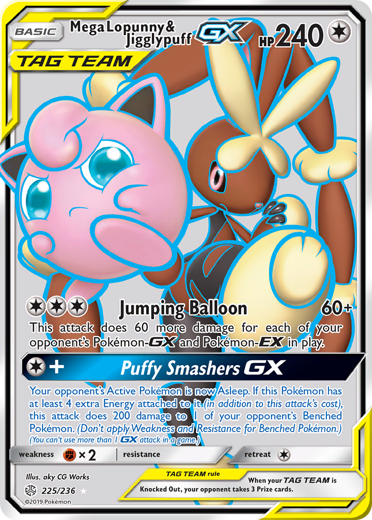 Mega Lopunny & Jigglypuff GX (225/236) [Sun & Moon: Cosmic Eclipse] | Enigma On Main