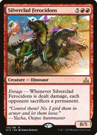 Silverclad Ferocidons [Rivals of Ixalan Promos] | Enigma On Main