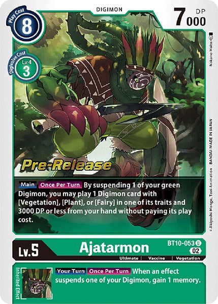 Ajatarmon [BT10-053] [Xros Encounter Pre-Release Cards] | Enigma On Main