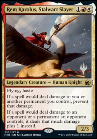 Rem Karolus, Stalwart Slayer (Promo Pack) [Innistrad: Midnight Hunt Promos] | Enigma On Main