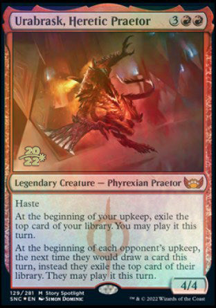 Urabrask, Heretic Praetor [Streets of New Capenna Prerelease Promos] | Enigma On Main