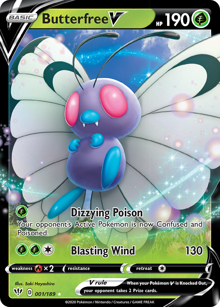 Butterfree V (001/189) [Sword & Shield: Darkness Ablaze] | Enigma On Main