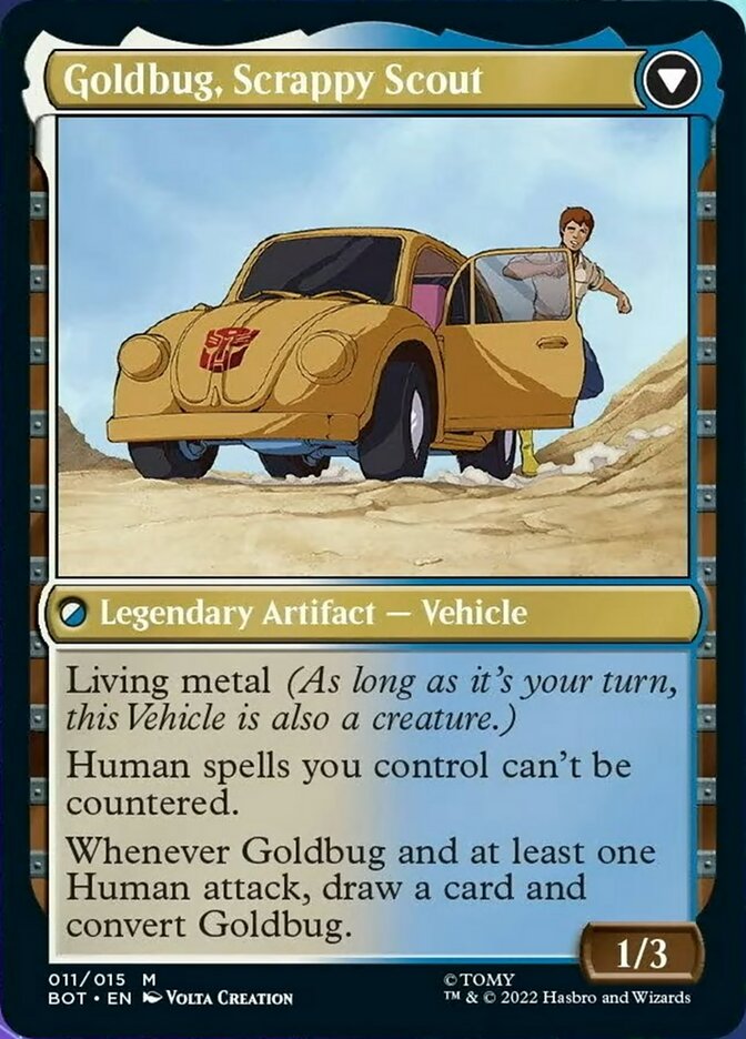 Goldbug, Humanity's Ally // Goldbug, Scrappy Scout [Universes Beyond: Transformers] | Enigma On Main