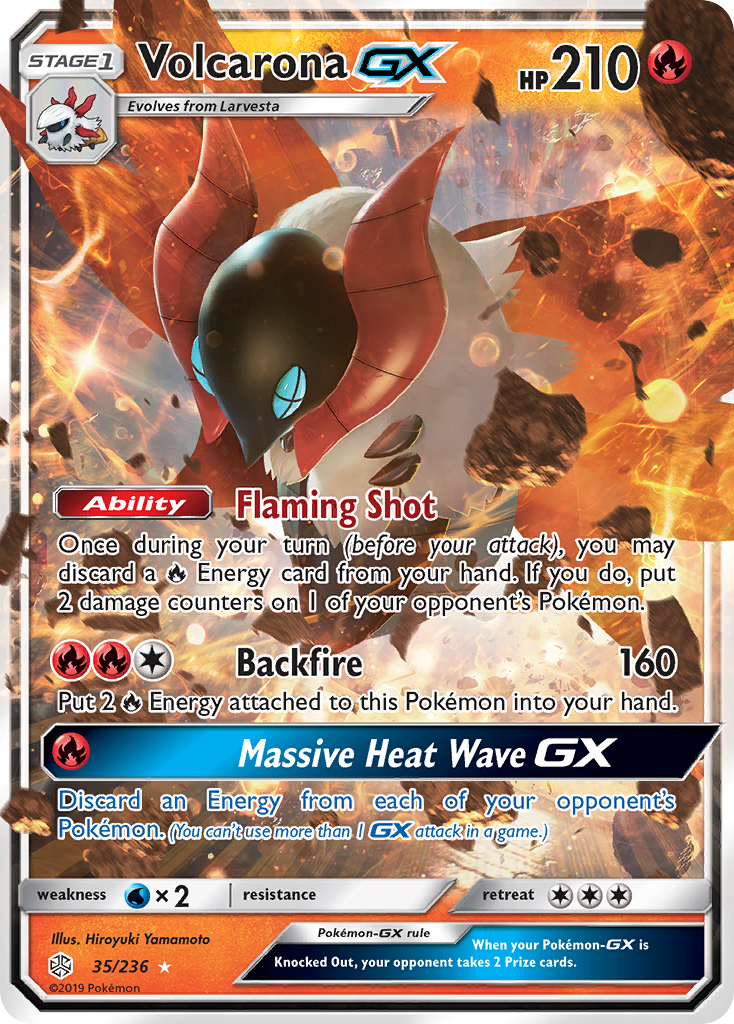 Volcarona GX (35/236) [Sun & Moon: Cosmic Eclipse] | Enigma On Main