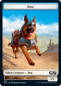 Dog // Weird Double-sided Token [Core Set 2021 Tokens] | Enigma On Main