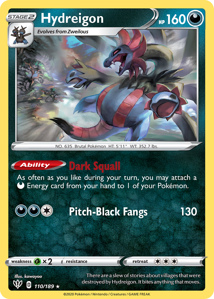 Hydreigon (110/189) [Sword & Shield: Darkness Ablaze] | Enigma On Main