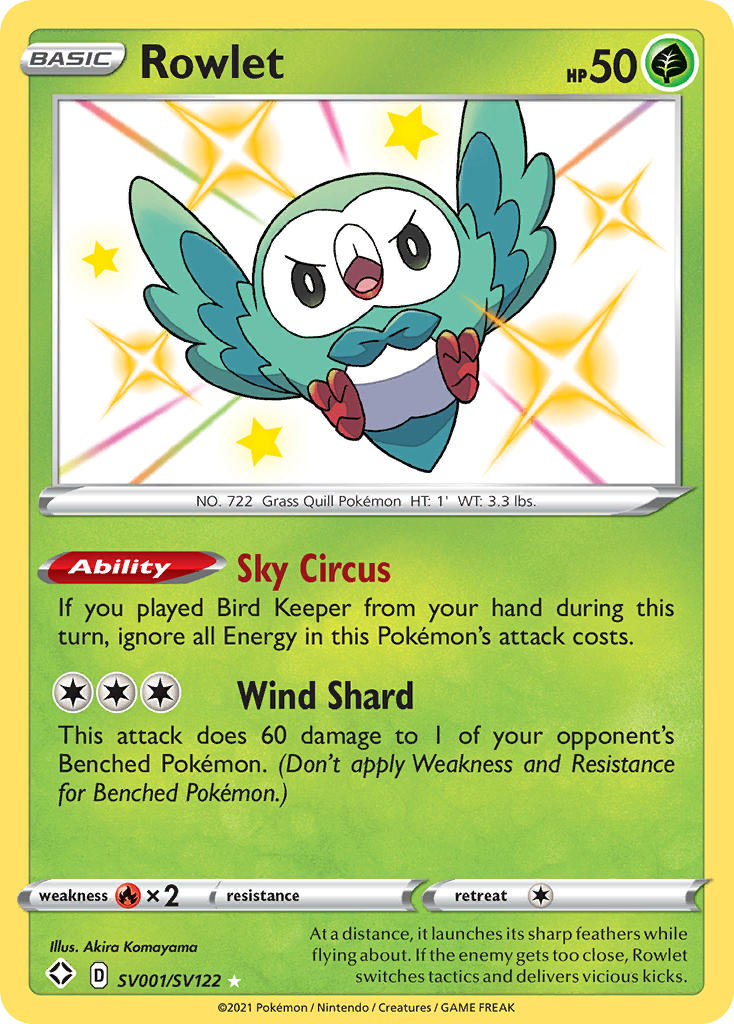 Rowlet (SV001/SV122) [Sword & Shield: Shining Fates] | Enigma On Main