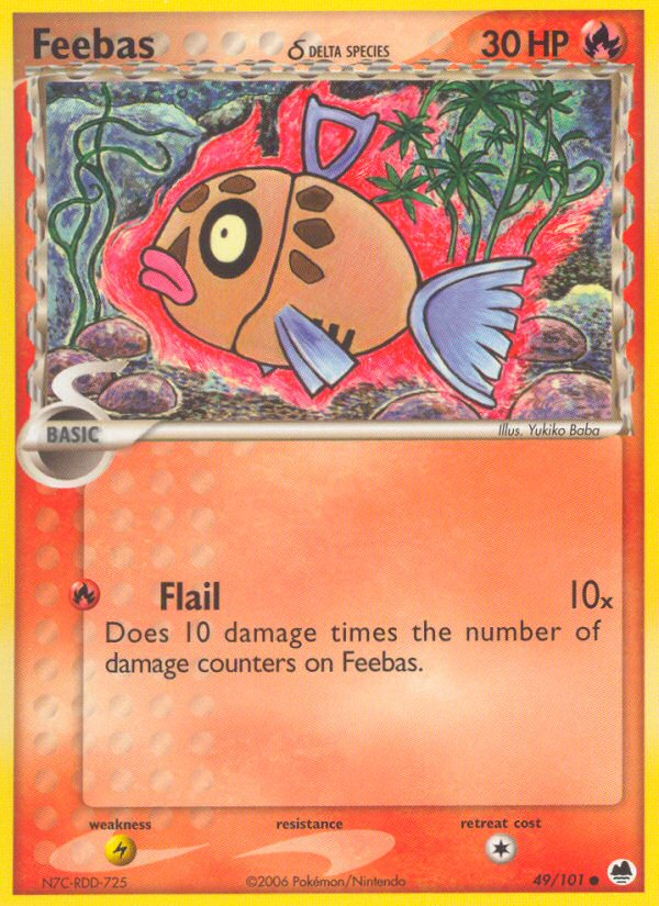 Feebas (49/101) (Delta Species) [EX: Dragon Frontiers] | Enigma On Main