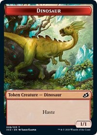 Dinosaur // Human Soldier (003) Double-sided Token [Ikoria: Lair of Behemoths Tokens] | Enigma On Main