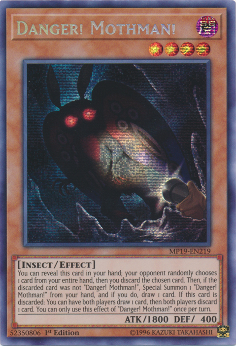 Danger! Mothman! [MP19-EN219] Prismatic Secret Rare | Enigma On Main