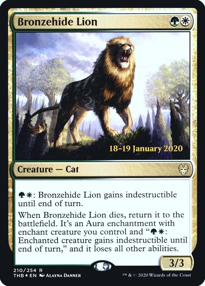 Bronzehide Lion [Theros Beyond Death Prerelease Promos] | Enigma On Main