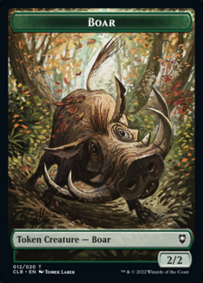 Treasure // Boar Double-sided Token [Commander Legends: Battle for Baldur's Gate Tokens] | Enigma On Main