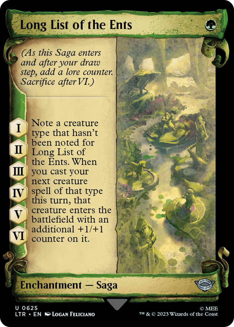 Long List of the Ents [The Lord of the Rings: Tales of Middle-Earth Showcase Scrolls] | Enigma On Main