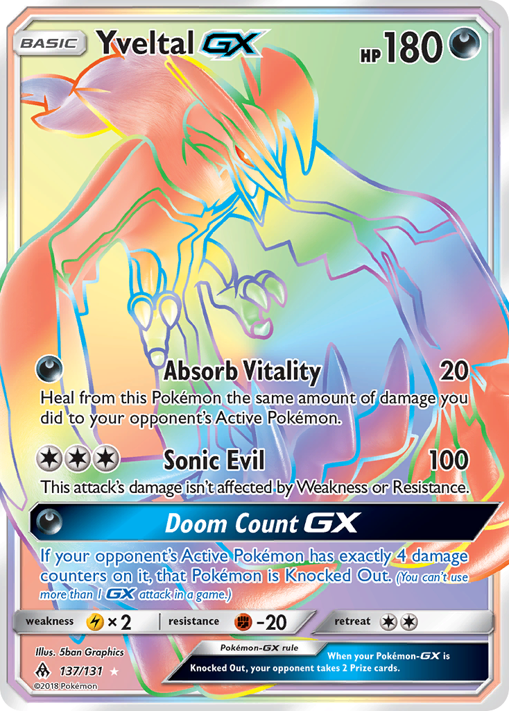 Yveltal GX (137/131) [Sun & Moon: Forbidden Light] | Enigma On Main