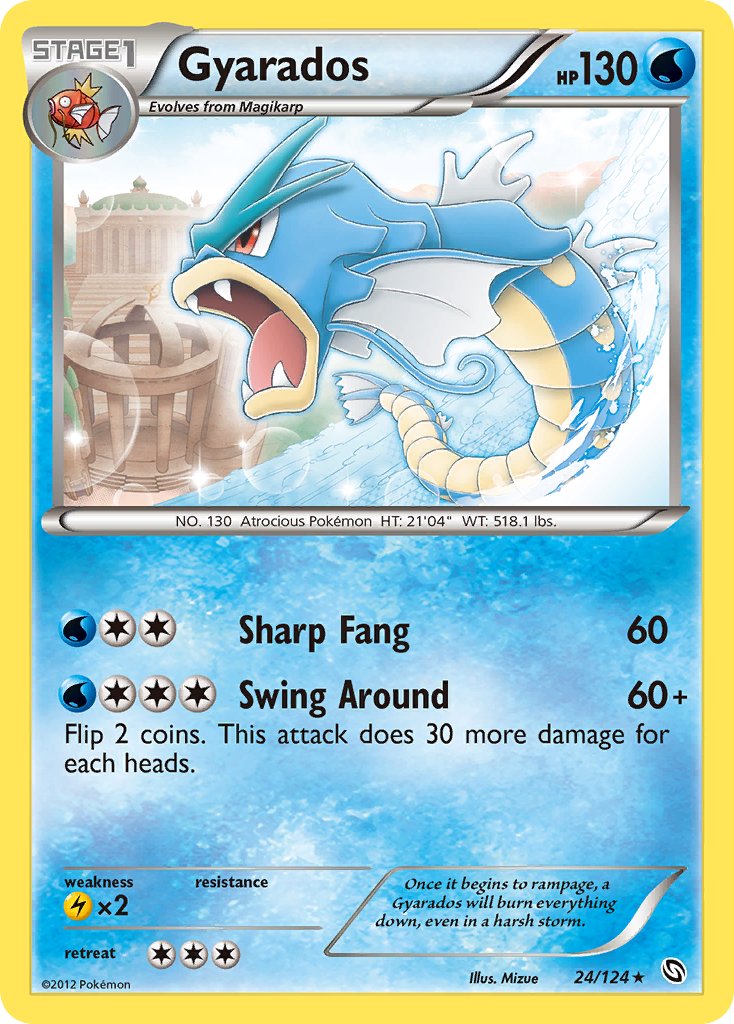 Gyarados (24/124) (Cosmos Holo) (Blister Exclusive) [Black & White: Dragons Exalted] | Enigma On Main