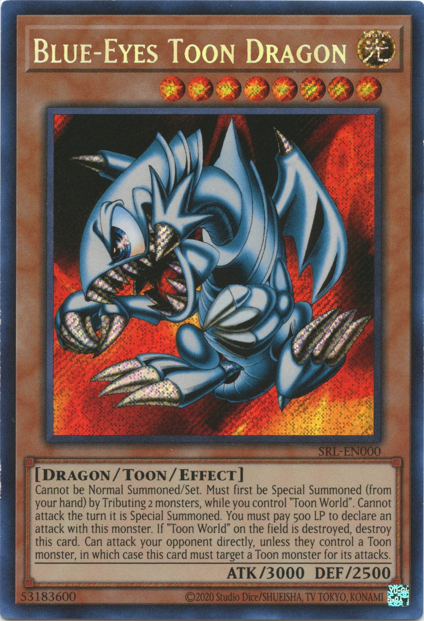 Blue-Eyes Toon Dragon (25th Anniversary) [SRL-EN000] Secret Rare | Enigma On Main