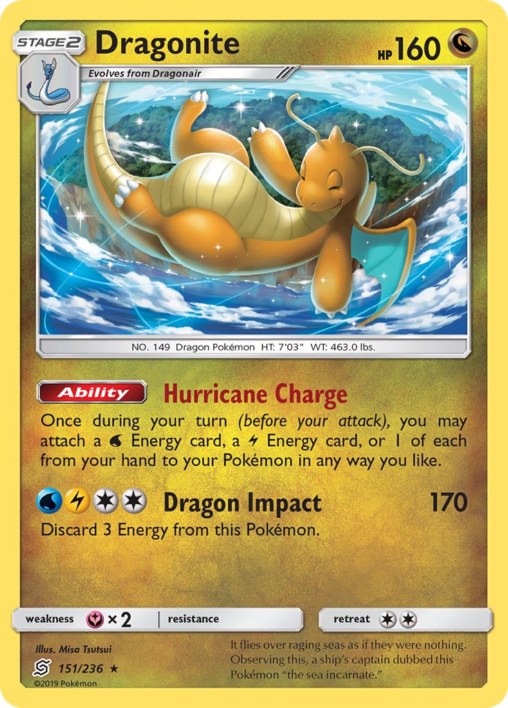 Dragonite (151/236) (Cracked Ice Holo) (Theme Deck Exclusives) [Sun & Moon: Unified Minds] | Enigma On Main