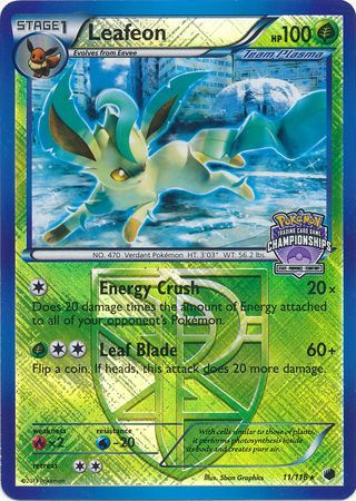 Leafeon (11/116) (States Championship Promo) [Black & White: Plasma Freeze] | Enigma On Main