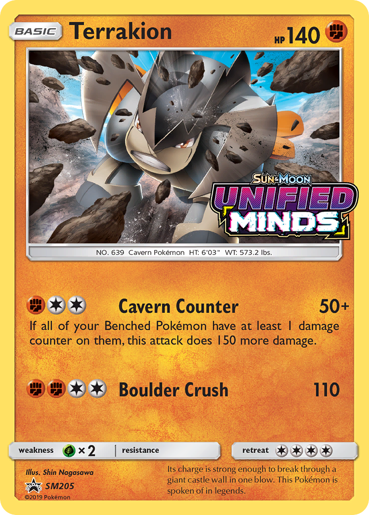 Terrakion (SM205) [Sun & Moon: Black Star Promos] | Enigma On Main