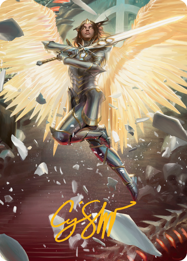 Archangel Elspeth Art Card (Gold-Stamped Signature) [March of the Machine Art Series] | Enigma On Main