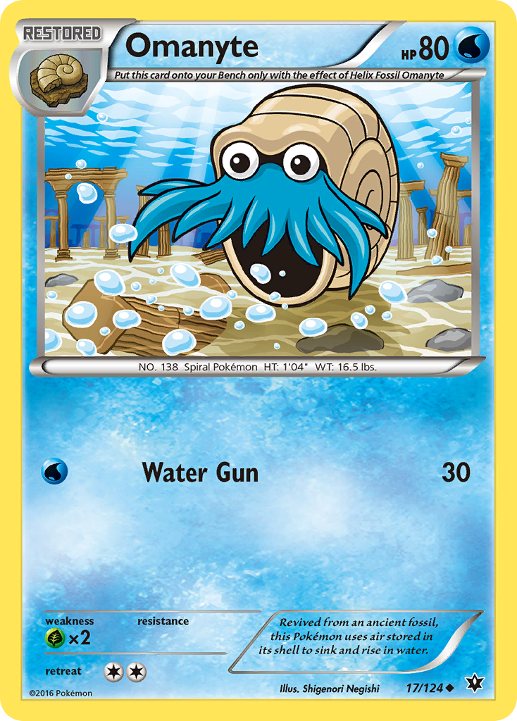 Omanyte (17/124) [XY: Fates Collide] | Enigma On Main