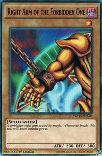 Right Arm of the Forbidden One (A) [King of Games: Yugi's Legendary Decks] [YGLD-ENA20] | Enigma On Main