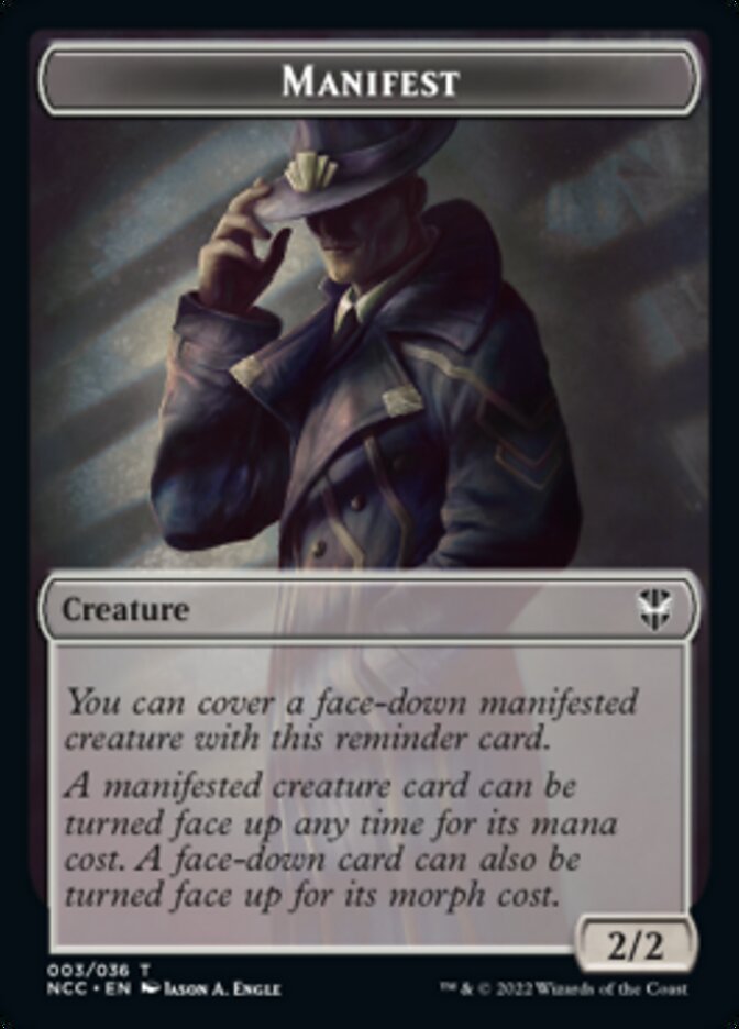 Manifest // Copy Double-sided Token [Streets of New Capenna Commander Tokens] | Enigma On Main