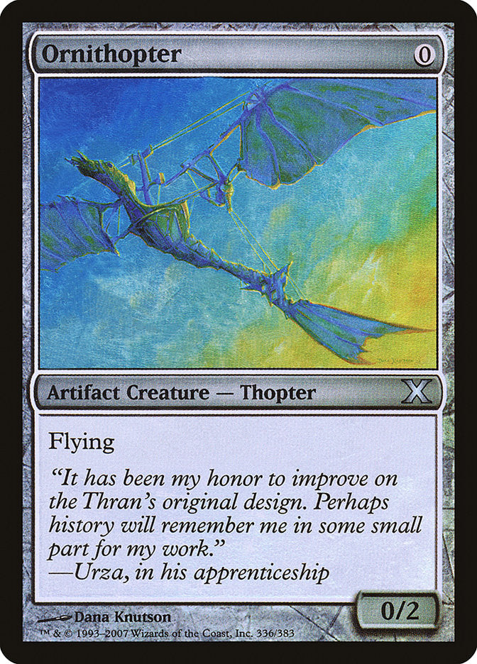 Ornithopter (Premium Foil) [Tenth Edition] | Enigma On Main