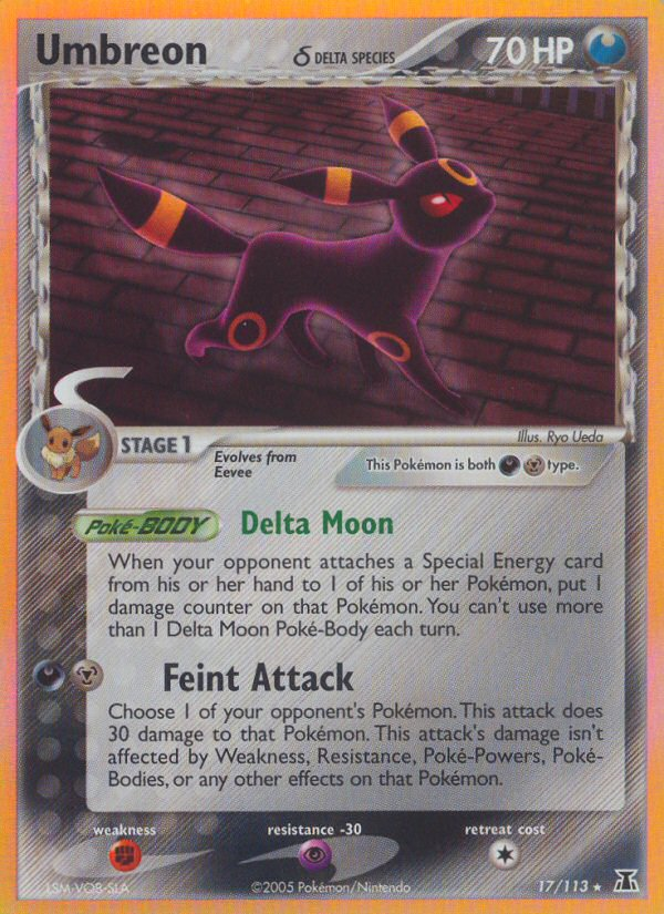 Umbreon (17/113) (Delta Species) [EX: Delta Species] | Enigma On Main