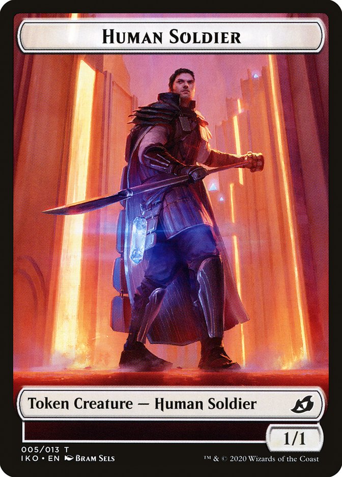 Human Soldier (005/013) [Ikoria: Lair of Behemoths Tokens] | Enigma On Main