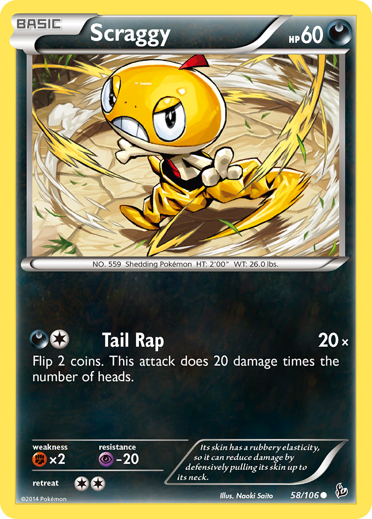 Scraggy (58/106) [XY: Flashfire] | Enigma On Main