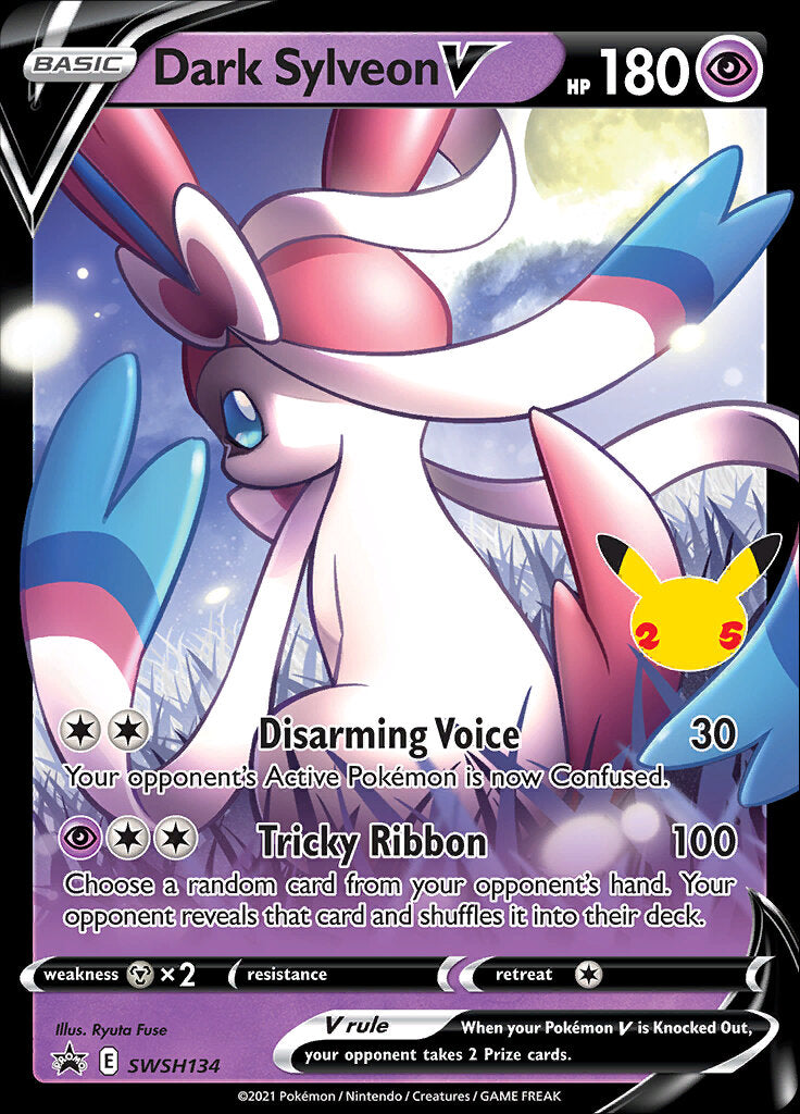 Dark Sylveon V (SWSH134) (Celebrations) [Sword & Shield: Black Star Promos] | Enigma On Main