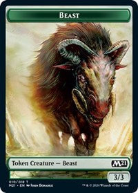 Beast // Treasure Double-sided Token [Core Set 2021 Tokens] | Enigma On Main