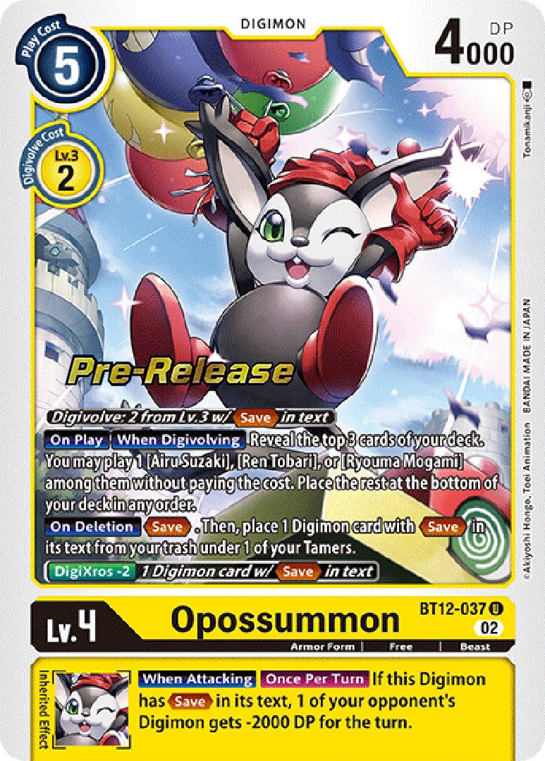 Opossummon [BT12-037] [Across Time Pre-Release Cards] | Enigma On Main