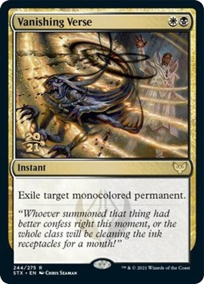 Vanishing Verse [Strixhaven: School of Mages Prerelease Promos] | Enigma On Main