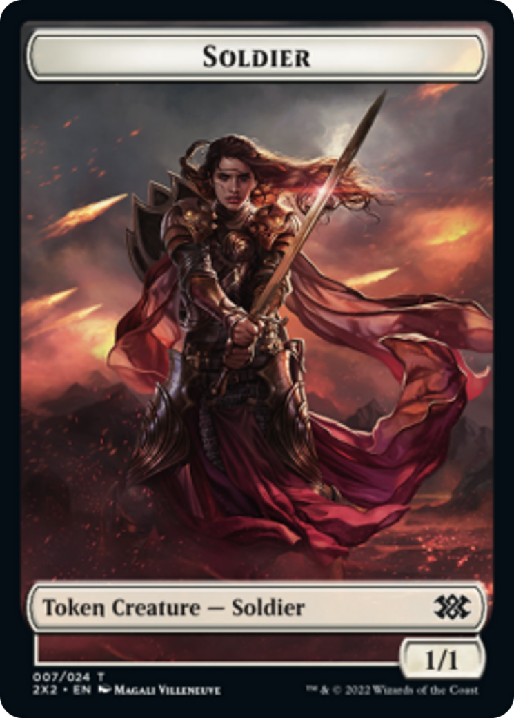 Elemental // Soldier Double-sided Token [Double Masters 2022 Tokens] | Enigma On Main