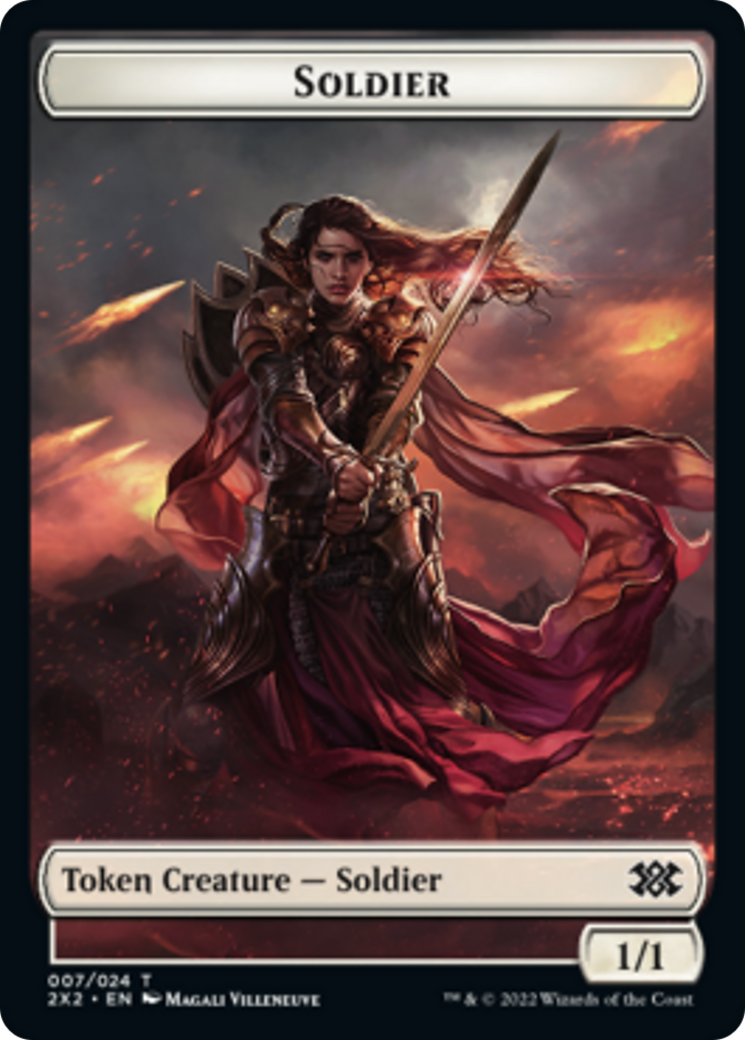 Zombie // Soldier Double-sided Token [Double Masters 2022 Tokens] | Enigma On Main